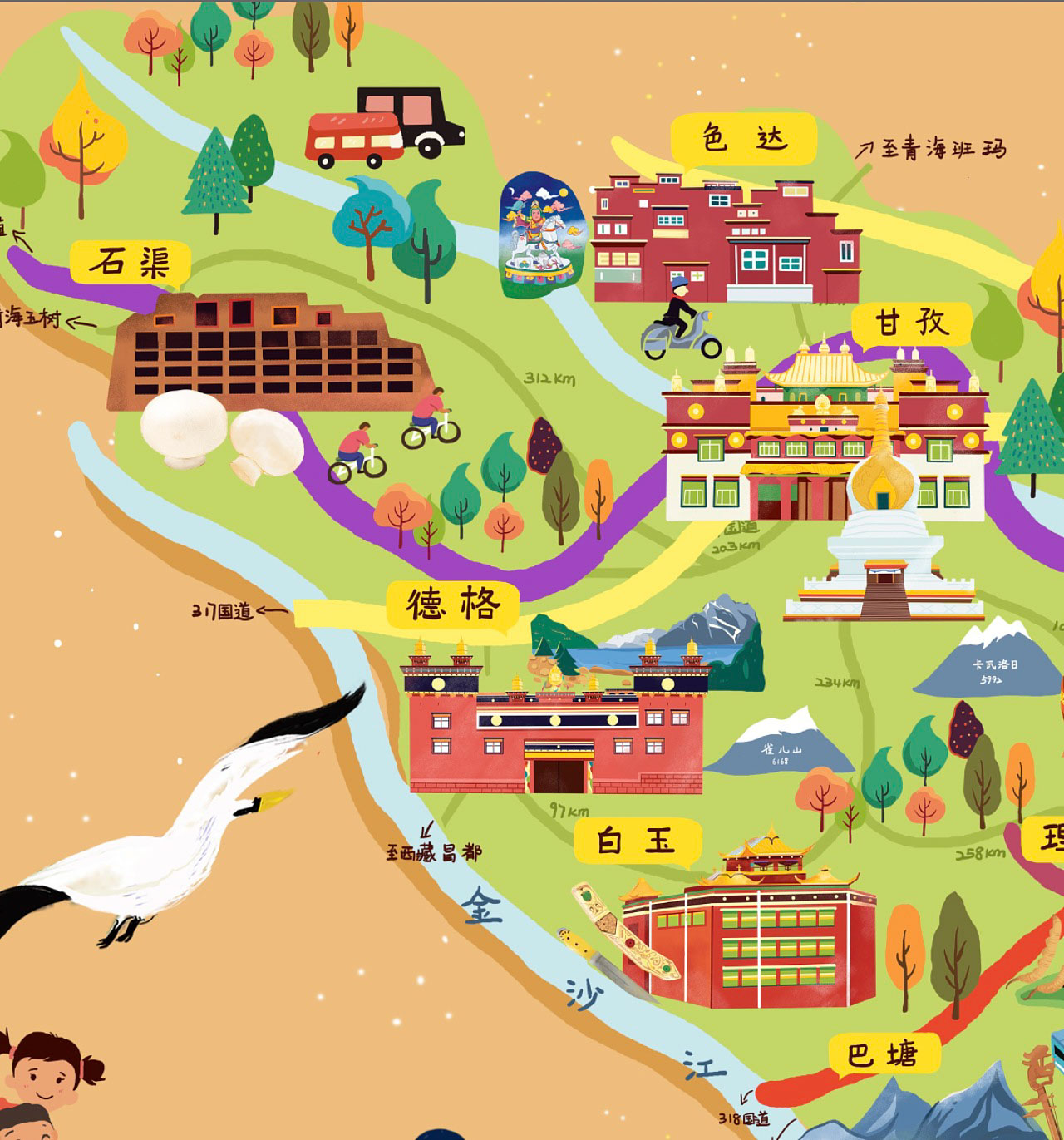 东山手绘地图景区的文化宝库